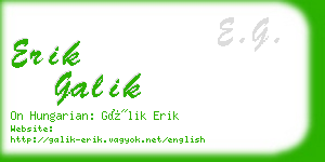 erik galik business card